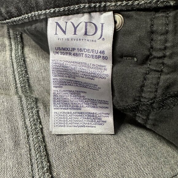 NYDJ Womens Mid Rise Sheri Slim Fit Ankle Stretch Denim Jeans Remington Size 16 - Picture 4 of 11
